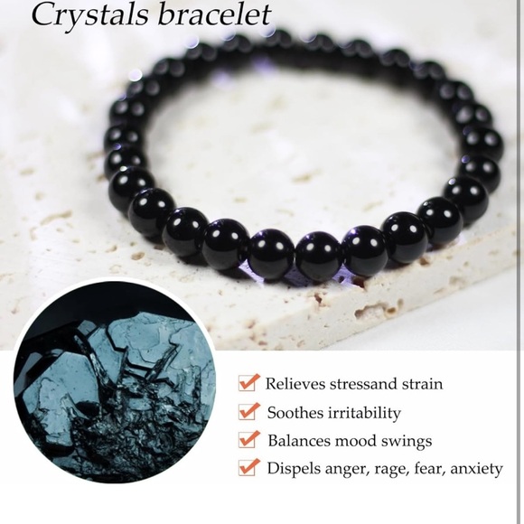 Healing Bracelet Obsidian Handcrafted - Picture 4 of 8